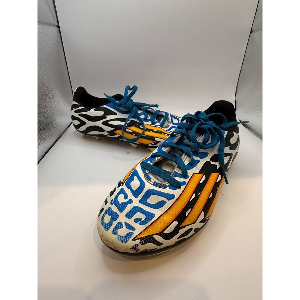 Adidas F50 Adizero Messi Battle Pack Soccer Cleats Kids Size 4 White Black Gold